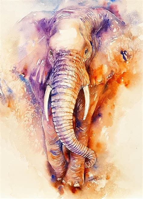 Kobi The Elephant Original Fine Art By Arti Chauhan Elephant Art
