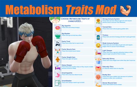 Vicky Sims 💯 Chingyu1023 Metabolism Reward Traits Mod