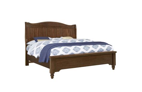 Heritage King Sleigh Bed Amish Cherry MS By Vaughan