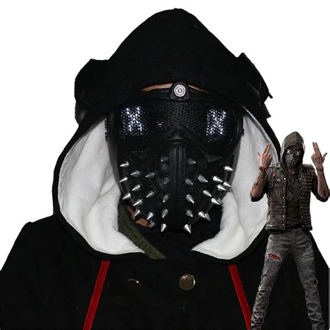 25 Types Watch 2 Dogs Cosplay Marcus Mask Led Light Eyes Changeable