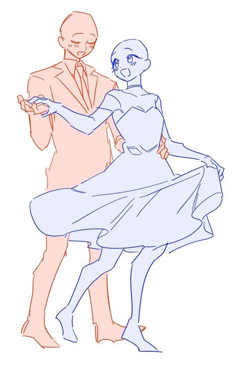 Romantic Couple Dancing Drawing Reference ~ Dansend Danse Tekening Coppie Bailando Mr Bodenswasuee
