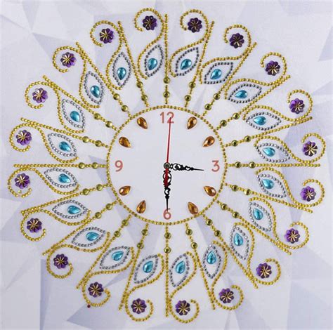 Diamond Painting Diy 5d Special Shape Rhinestones Abeuty Eyes Mandela Floral Clock