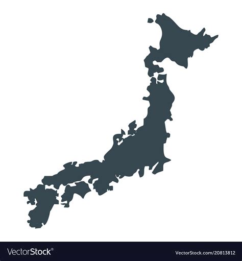 Japan Map Digital Vector Creative Force