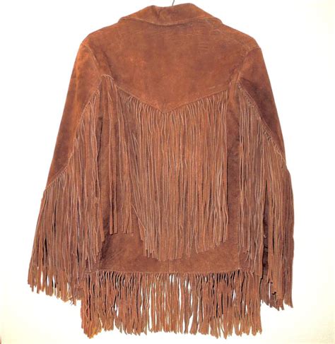 Vintage 1960s Suede Leather Fringed Jacket From Chippewalakeantiques