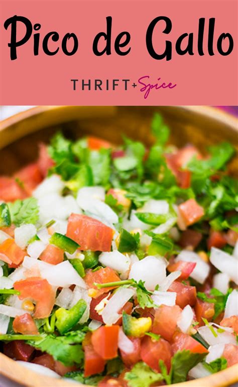 But really, any large tomatoes (just. Pico de Gallo - Thrift and Spice
