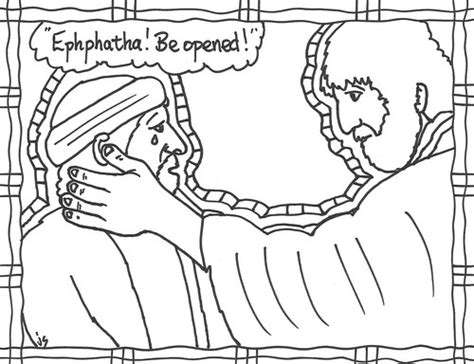 Deafman Jesus Heals Coloring Page John Flickr