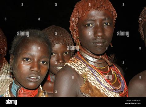 Africa Ethiopia Omo River Valley Women Of The Hamer Tribe In Tribal