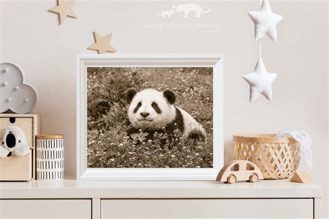 Baby Animal Nursery Print Panda Panda Cub Safari Nursery Etsy