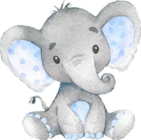 Invitación A Espolvorear A Blue Elephant Boy Baby Peanut