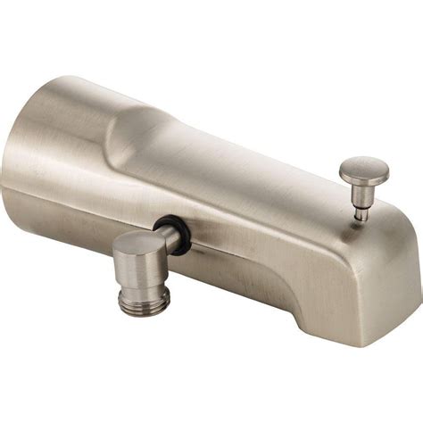 Delta Pull Up Diverter Tub Spout In Stainless U Ss Pk The Home Depot