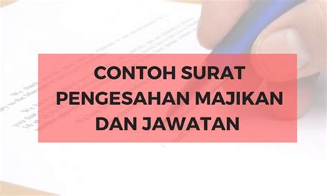 Format yang digunakan adalah surat rasmi,perlunya ketelitian didalam susunan tata Contoh Surat Pengesahan Majikan dan Jawatan - Jawatan Kosong