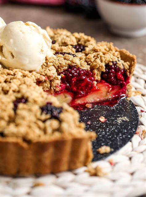 Apple Blackberry Crumble Tart Vegan Gluten Free Nadia S Healthy