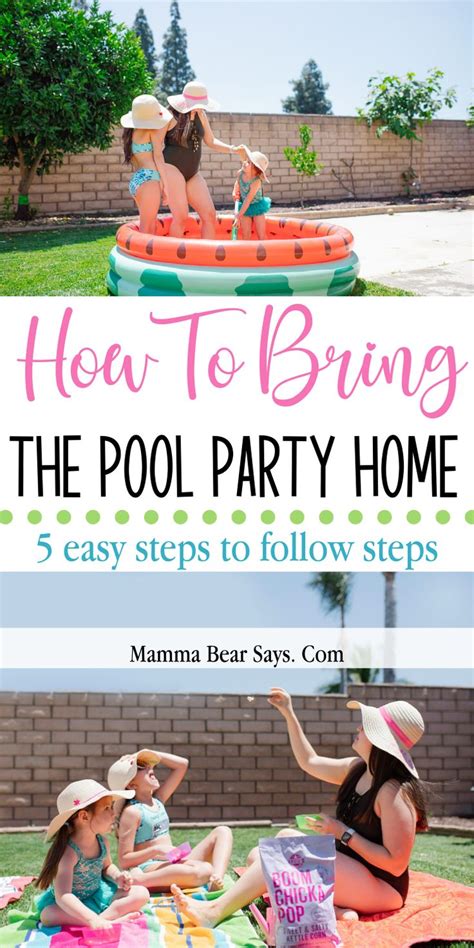 how to bring the pool party home mamma bear says pool party backyard pool parties pool