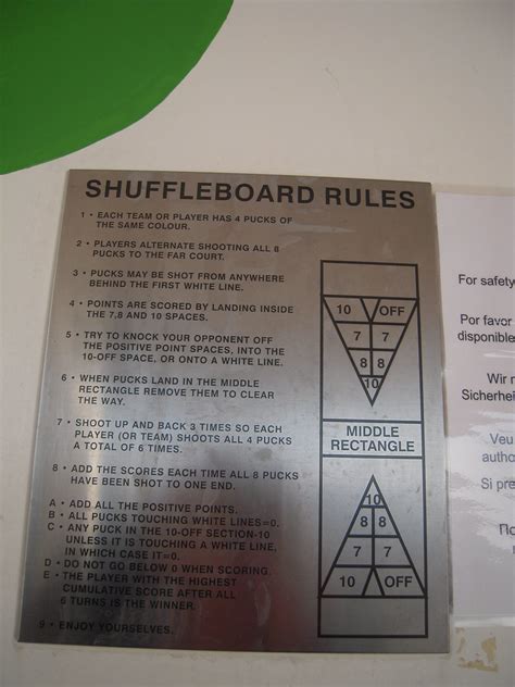 Shuffleboard Rules Printable Customize And Print