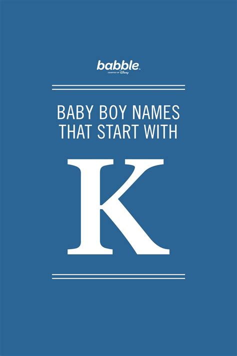 What is the last name of an abbot? Boy Names That Start With K | Babies, Boys and Future baby