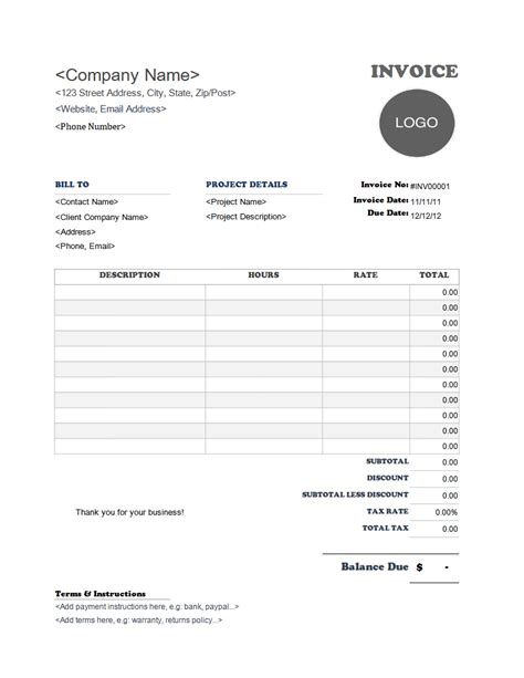 Hours Worked Invoice Template Hot Sex Picture