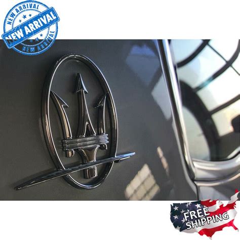Maserati Matte Black Side Logo Emblem Quarterpanel Badge Ghibli Quattroporte Ebay