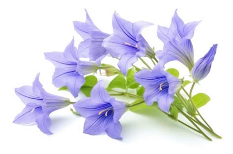 Premium Ai Image A Bunch Of Purple Flowers On A White Background