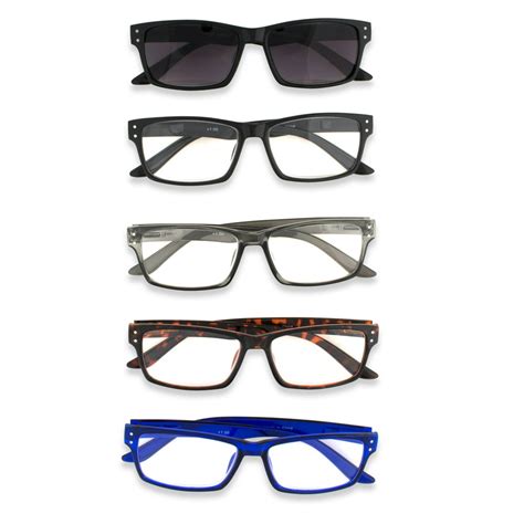 Inner Vision 5 Pack Reading Glasses Set For Men And Women 40 X