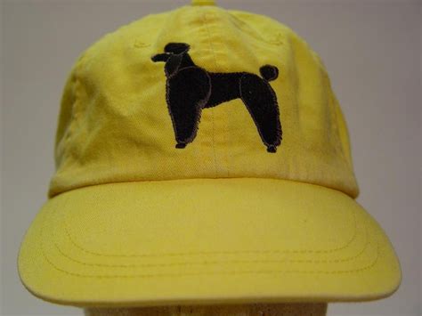 Black Poodle Dog Hat Embroidered Men Women Cotton Baseball Etsy