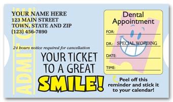 To a congressional office on your behalf; Appointment Card - Dental - H8610