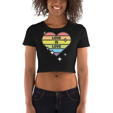Love Is Love Crop Top Gay Pride Crop Tee Lgbtq Shirt Etsy