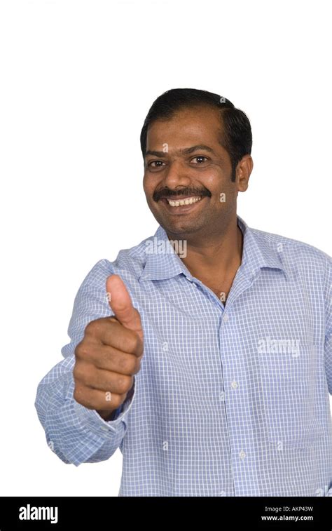 Mature Indian Man Thumbs Up Stock Photo Royalty Free Image 15047916