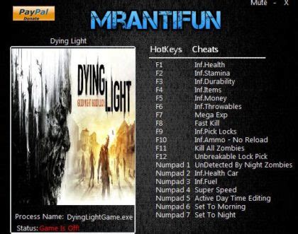 DYING LIGHT CHEATS HACKS TRAINERS GriefHope