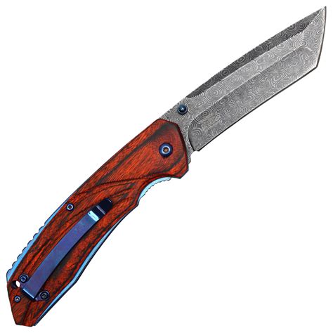 Buy Classic Buckshot Spring Assisted Pocket Knife With Wood Handle
