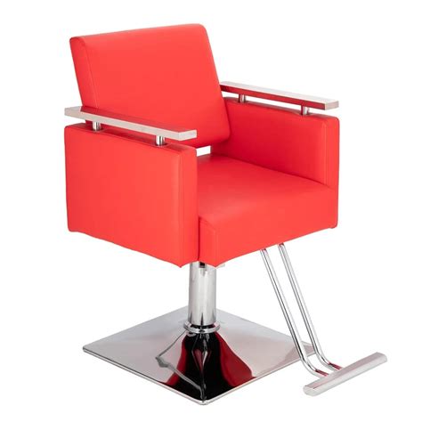 Buy Salon Chair Barber Chair Heavy Duty Leather Styling Chairs With Hydraulic Pump Height