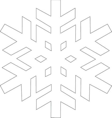 Kar Taneleri Boyama Sayfası Ve Çizgi çalışması Snowflake Template