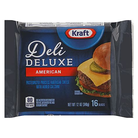 Kraft Cheese Slices American Deli Deluxe 16 Ea American Reasors