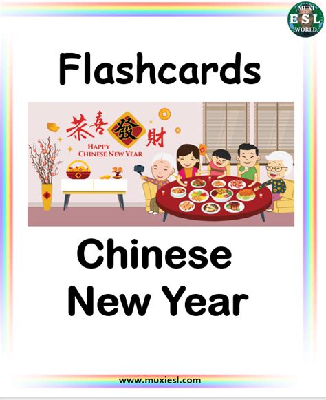 Chinese New Year Flashcards Muxi Esl World
