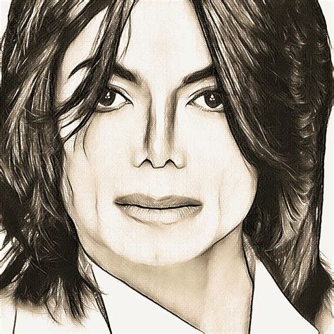 Michael Jackson Sketch Digital Art By Yury Malkov Pixels
