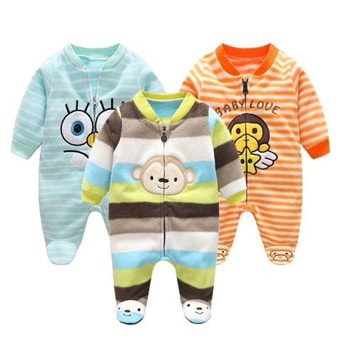 Buy 3m 12m Infant Footies Newborn Baby Winter Clothes Colorful 100