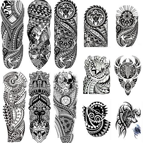 Buy Full Sleeve Temporary Tattoos Totem Theme Totem Half Arm Tattoos