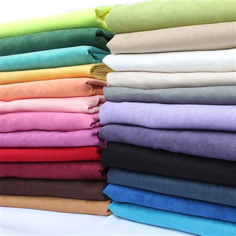 Thin Faux Suede Fabric Satin Backing For Clothing Garment Soft Poly