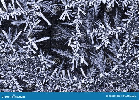 Hoar Frost Crystals Closeup Stock Photo Image Of Flake Macro 125480066