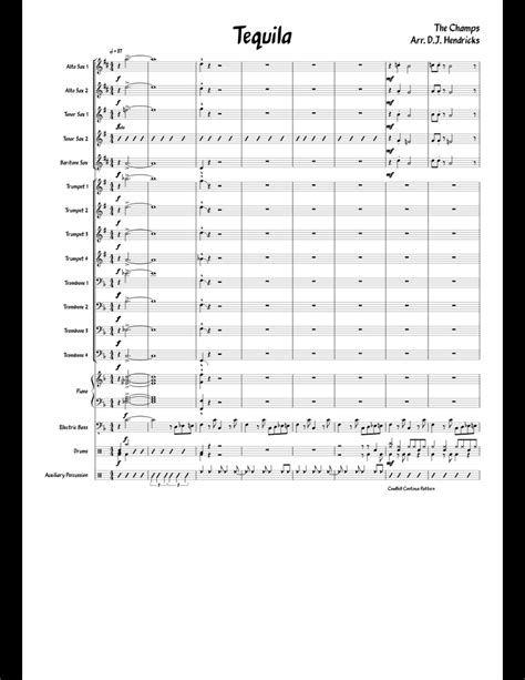 Tequila Sheet Music For Piano Alto Saxophone Tenor Saxophone Baritone Saxophone Download Free