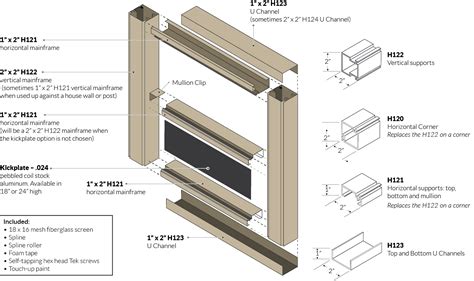Aluminum Porch Screening Frame Details Extruded Screen Wall Frame Details