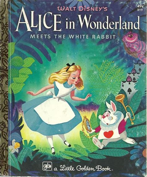 Walt Disney Alice In Wonderland Meets The White Rabbit Little Golden