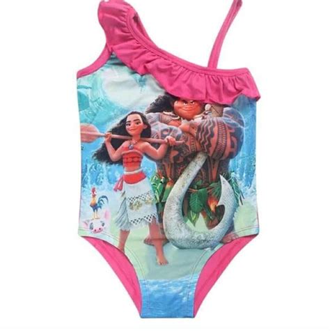 Moana Swim Nwt Princess Moana Dark Pink Bathing Suit For Girl