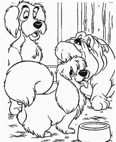 Lady And The Tramp Coloring Pages The Lady And The Tramp