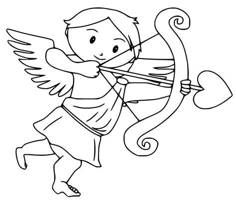 Dibujos De Cupido Volando Para Colorear Para Colorear Pintar E