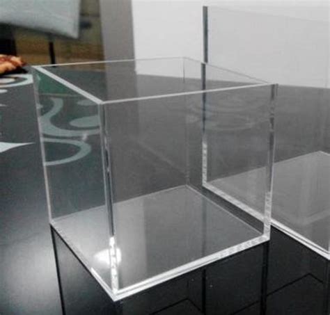 Acrylic Cube Display Stand Square 5 Sided Box Perspex Tray Etsy