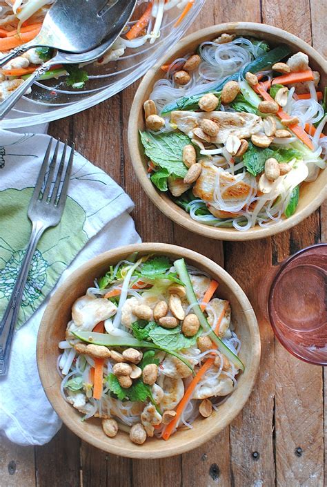 Vietnamese Noodle Salad With Chicken Bev Cooks