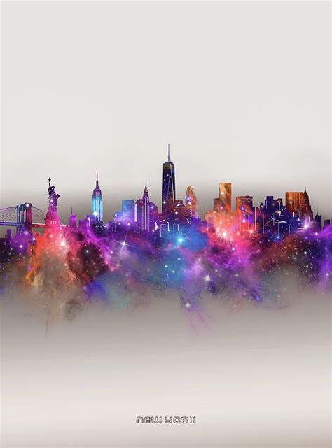 New York Skyline Galaxy Digital Art By Bekim M Pixels