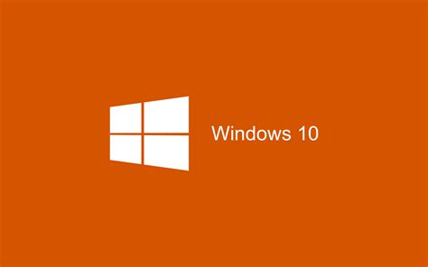 Fonds Decran Microsoft Windows 10 Logo Fond Orange 1920x1080 Full Hd Images