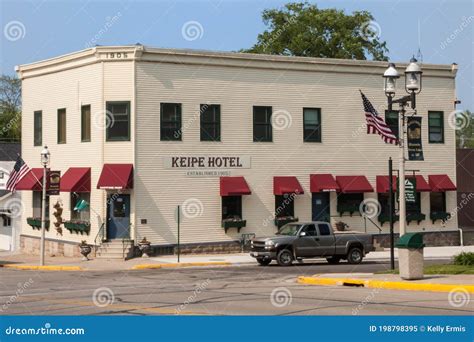 Historic Keipe Hotel In Green Lake Wisconsin Usa Editorial Image