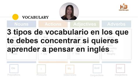 3 Tipos De Vocabulario En Los Que Te Debes Concentrar Youtube